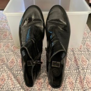 FitFlop patent leather boots size 10